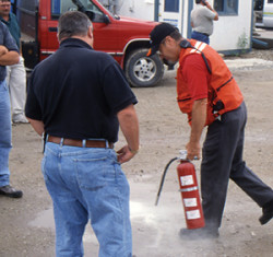Fire extinguisher, safety equipment