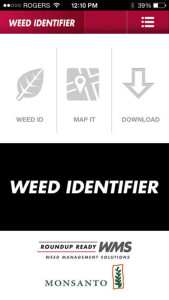 A screenshot from Monsanto Canada's Weed ID iOS app. 