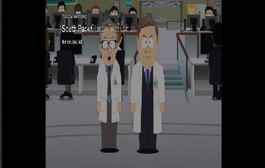 USDA Secretary of Agriculture Tom Vilsack (right) appeared on last night's South Park. 