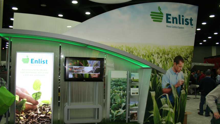 Showcasing its newly approved Enlist technology, Dow AgroSciences was one of many crop input companies that displayed their latest offerings in seed, crop protection products and more at the 2015 National Farm Machinery Show.