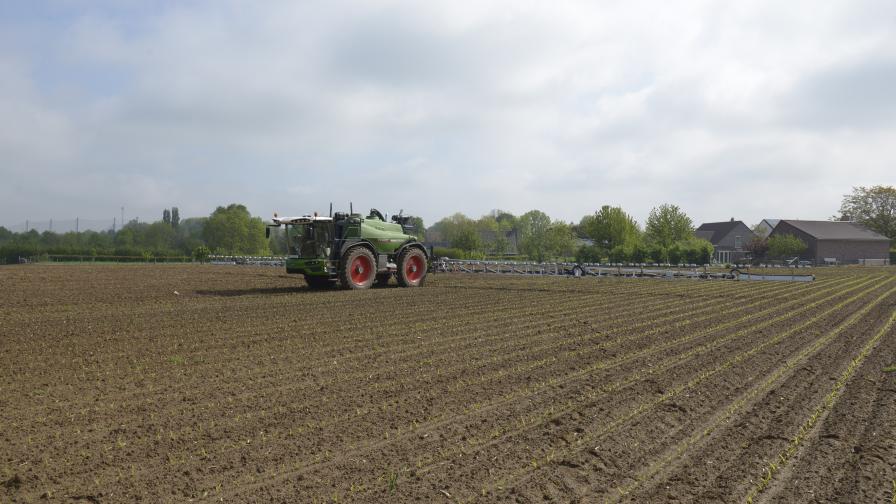 The targeted spraying proof of concept implemented on Fendt Rogator application equipment with technology from AGCO, Bosch, xarvio Digital Farming Solutions powered by BASF and Raven Industries Inc. (Photo: Business Wire)