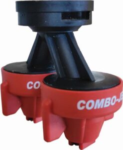 Double-Down Adapters allow two nozzles to be used to spray a cumulative flow rate.