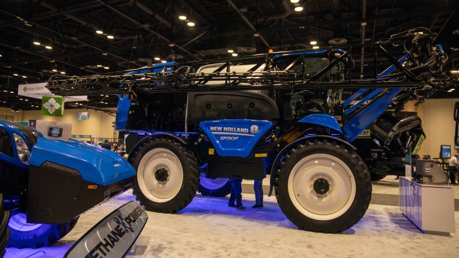 New Holland products took centerstage at the show in Orlando, including the Guardian SP310F front boom sprayer.