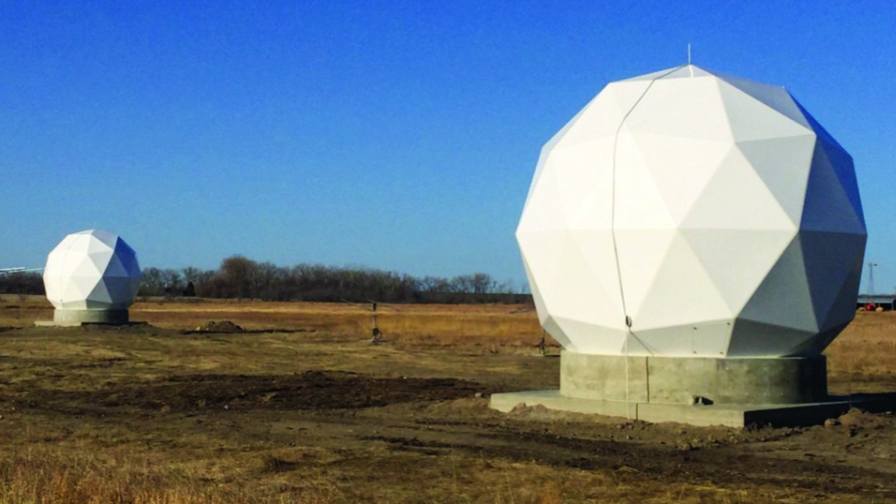 Satellite receiving stations on Faleide’s land in North Dakota